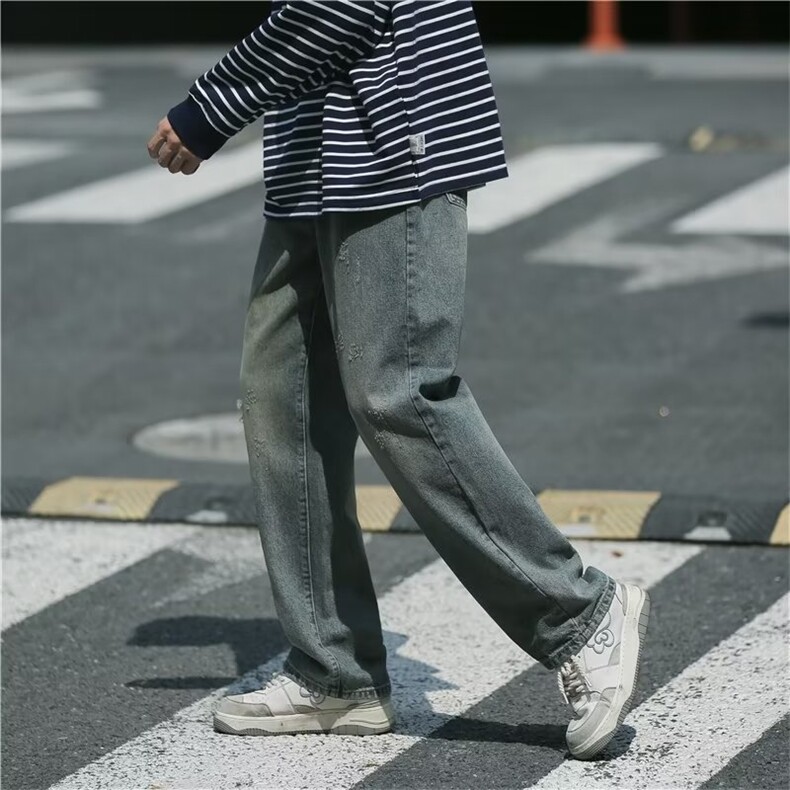 牛仔裤男秋季潮大码休闲裤子高街NT289P38,男装牛仔裤,星座1116-2