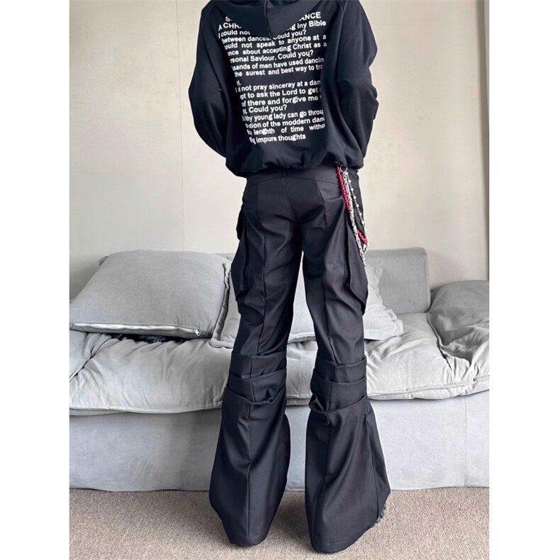FFY2173-P55美式高街多口袋褶皱工装裤,男装工装外套,电商B323A