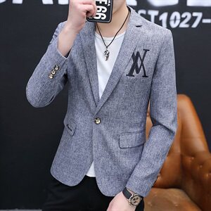 西服男上衣韩版修身春秋男士小西装男单件外套潮单西 单 X20-P80图片