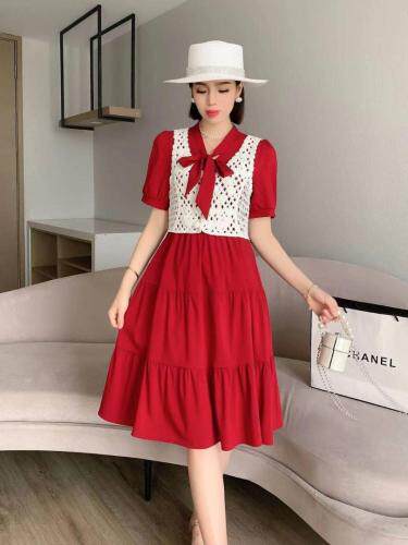 夏季新款，真两件连衣裙，现货，女装连衣裙，依柏璐