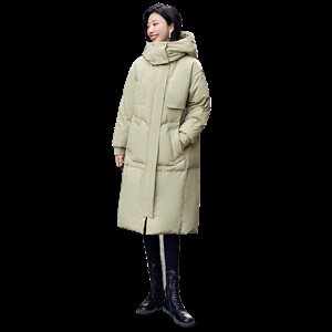 羽绒服2021年新款斗蓬中长款配真毛冬季外套图片