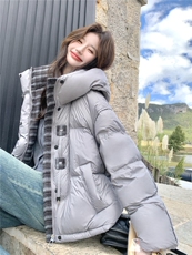 2025年冬季羽绒服短款格子拼色90白鸭绒RF2C290-6893#-P385-K548，女装羽绒服，蝶眷