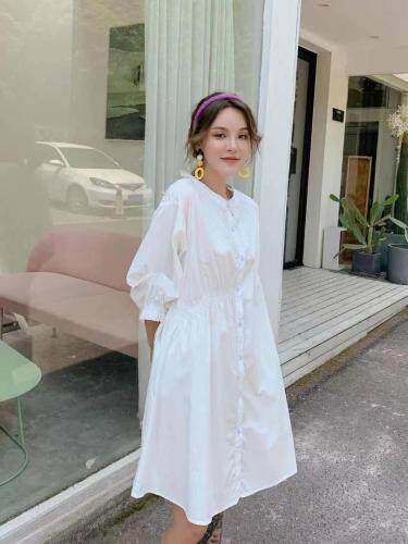 YGZ8806连衣裙女2021夏季新款不规则宽松显瘦仙女裙子，女装连衣裙，衣宫主