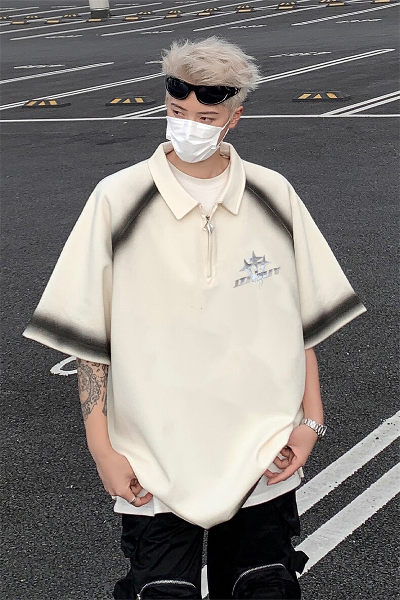 polo衫短袖t恤男夏季宽松休闲半拉链体恤衫XZ514-2-202485-P63,男装T恤,星座514-2(原B239)