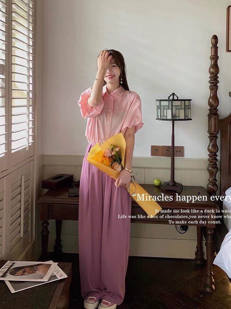 【现货】夏季韩版百搭衬衫三个色，女装衬衫，Yibee