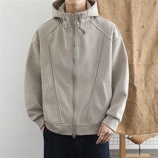 美式高级感连帽卫衣男2026潮牌复古高街oversiz开衫外套，女装短外套，星座914