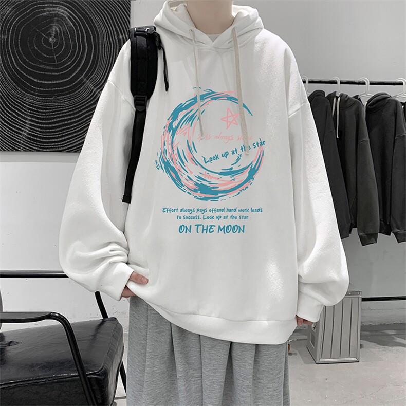 纯棉连帽卫衣男大码运动帽衫宽松薄WY2341-P35加绒款-P40,男装卫衣,电商A040
