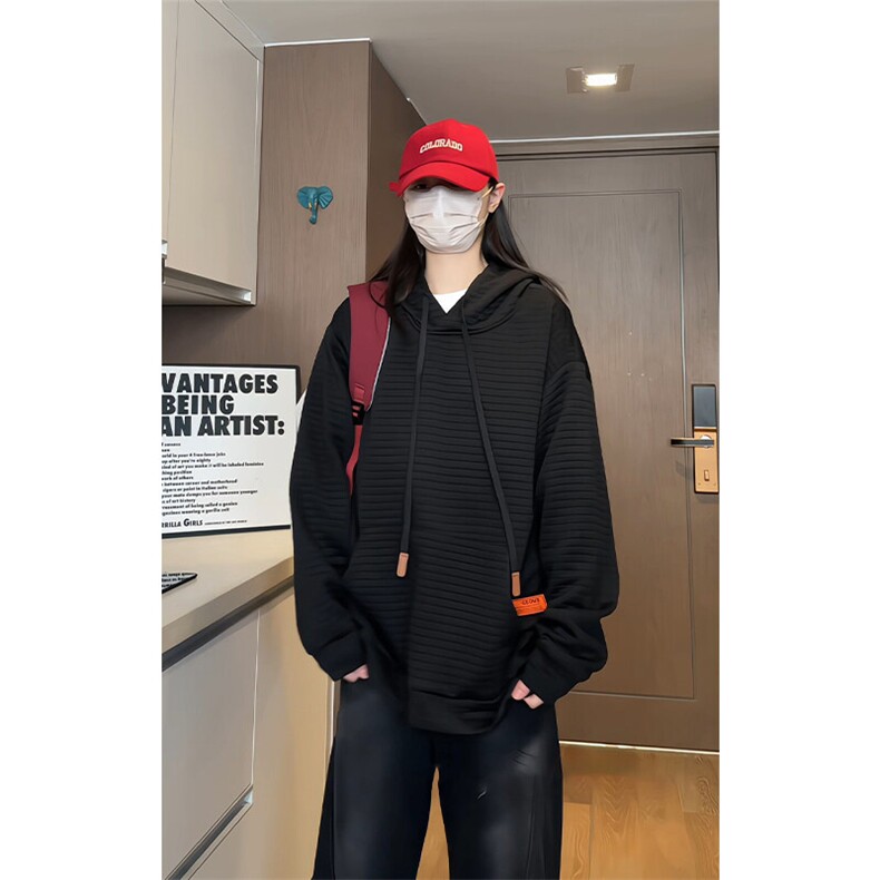 WY209/P60春装新款连帽卫衣男美式潮宽松运动大码ins潮流复古外套,男装卫衣,电商基地A050