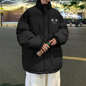 外景冬季痞帅青年加厚面包服男宽松保暖棉衣立领外套MF00872/P90图片