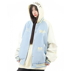 棒球服外套女春秋款设计感小众oversize高街夹克小众上衣JJ676，男装夹克，星座1116A（原606A-3）