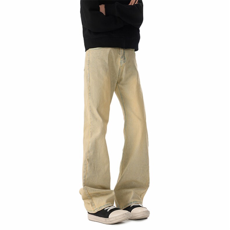 B221美式ins高街百搭修身微喇弹力牛仔裤LK24377-特P38控68，男装牛仔裤，电商B221