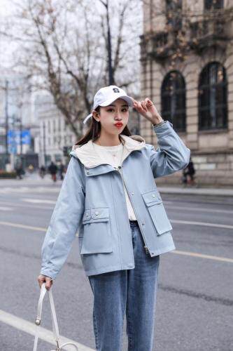 水洗休闲外套，女装，百变诱惑