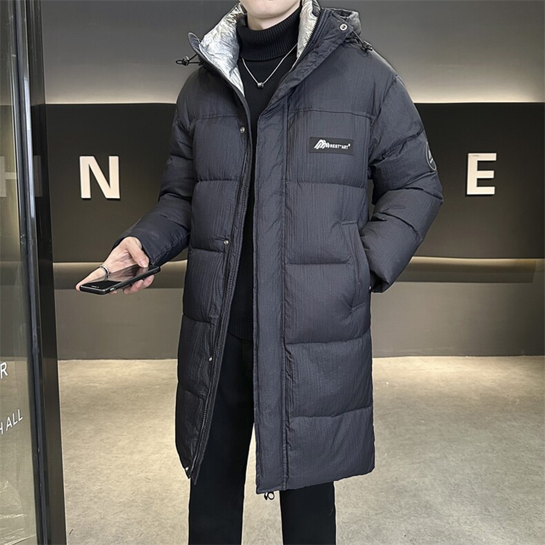 店主风2025年新款长款连帽潮流保暖羽绒服男A236-G9999-P260,男装羽绒服,电商A236
