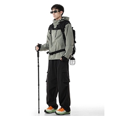 A408-1-24K70060-P55-X79-M-3XL日系复古工装抽绳束脚裤，男装工装外套，电商A408