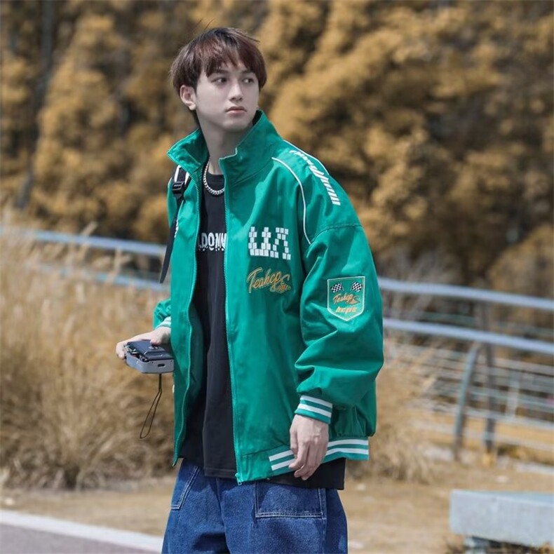 男秋季2023新款长袖夹克外套1拉链夹克字母DW61P55,男装夹克,星座1116-2