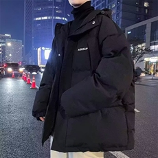 新款棉衣男冬季防水棉袄连帽青少年宽松上衣外套潮牌面包服，男装棉衣，星座506A