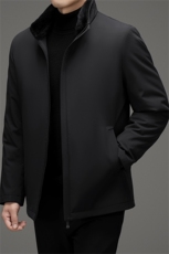 高端冬季新款中年水貂毛领派克服大衣男装中老年水貂内胆皮草外套，男装皮衣，钱塘723