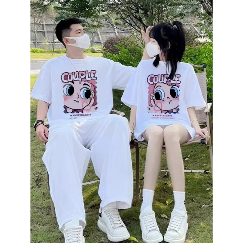 七夕特别的情侣装t恤夏季装2025新款roora小众高级感超火纯棉短袖,男装T恤,星座1210-1