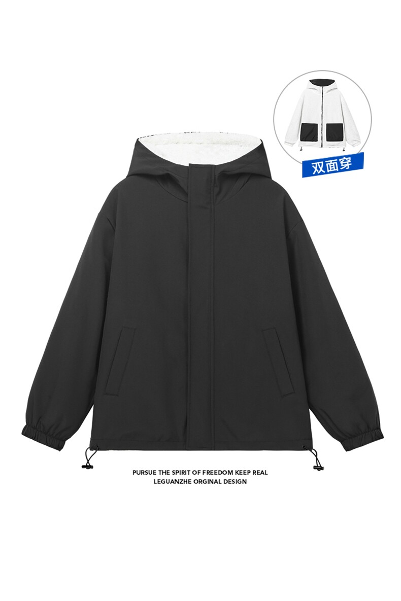 2025冬季新款港风白底大码两面穿棉衣M-5XHM24926-特P75,男装棉衣,电商A022