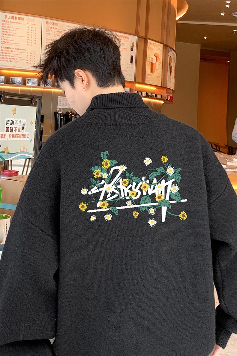 高质量！秋冬高领毛衣加绒加厚翻领针织衫男毛衣FL217-特p38,男装针织衫/毛衣,电商B367