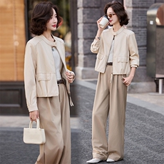 2026春装新款简约时髦风尚短款皮衣外套，女装皮衣，魅丽静蓝