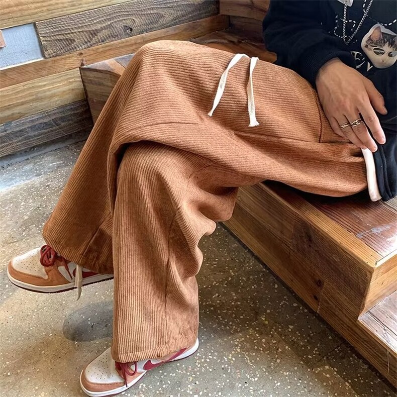 男秋季新款港风休闲裤加绒加厚A377加绒P40,男装休闲裤,星座1116-2
