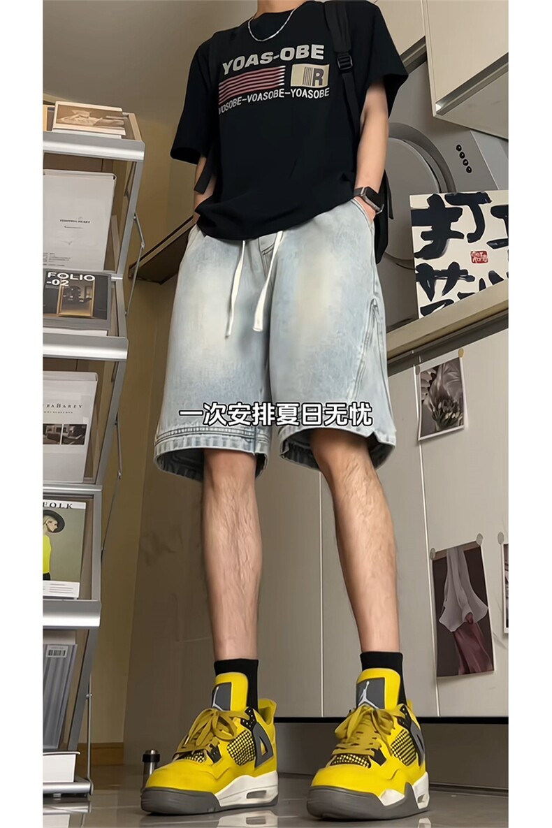 夏季新款水洗牛仔短裤A450特P40控58,男装牛仔裤,电商A309