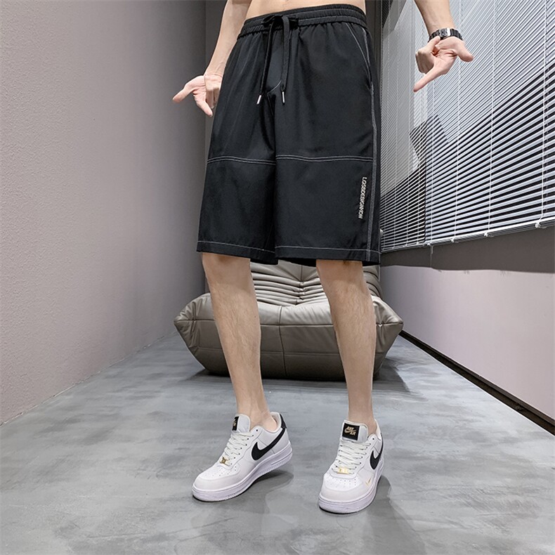 夏季新款短裤男宽松潮流港风百搭休闲五分裤运动短裤367-P20控48,男装牛仔裤,星座717