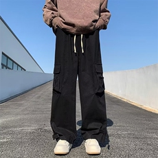 工装裤男欧美hiphop裤子直筒宽松炸街裤子高街ins潮牌GB393-P45，男装休闲裤，星座1008