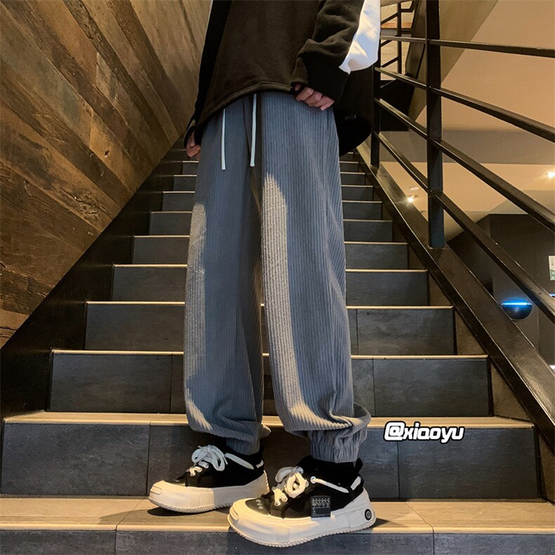 XZ616秋冬季新款灯芯绒束脚垂感百搭休闲裤TY965P55控68,男装休闲裤,星座512A（原616）
