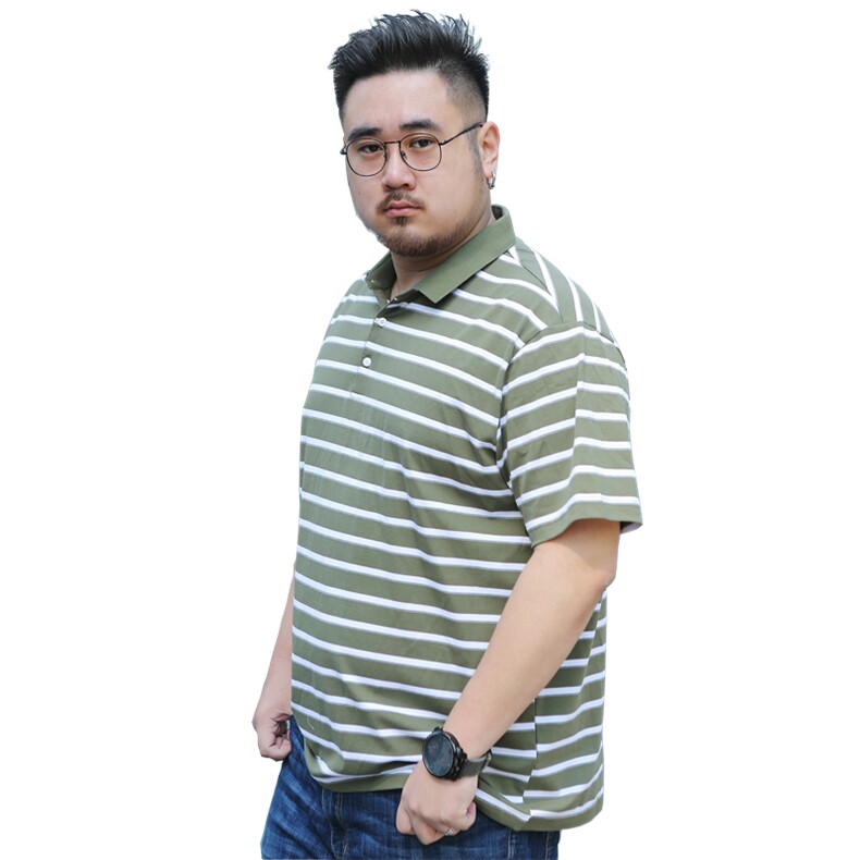 夏季新款棉短袖T恤男士翻领条纹polo衫休闲男装加肥大码5932款,男装T恤,星座802