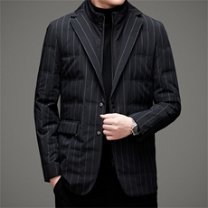 冬季休闲羽绒服男中年加厚保暖外套新款男士白鹅绒御寒爸爸装上衣，男装羽绒服，电商B212（原钱塘6029）