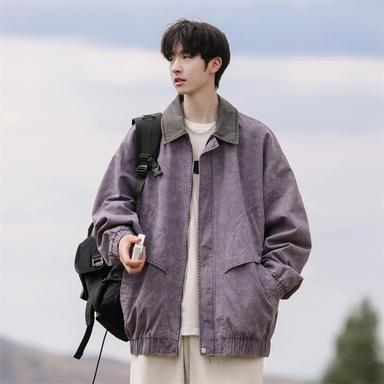 G0128-P98秋季新款日系cityboy水洗牛仔夹克外套,男装夹克,星座109