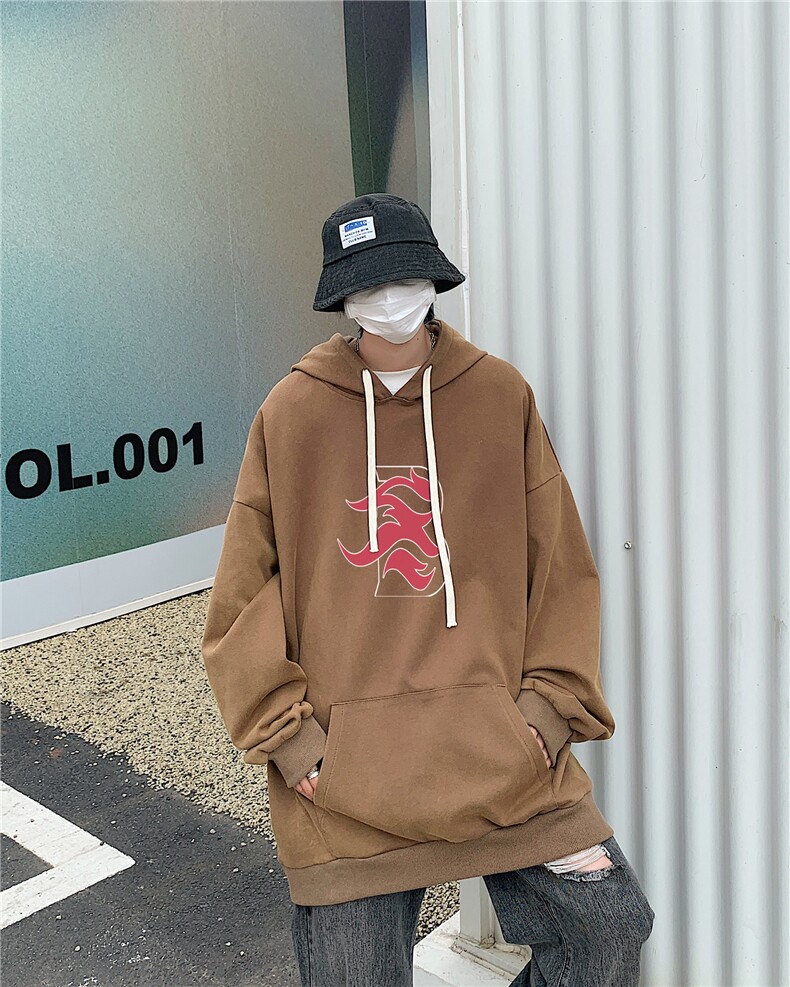 2024新款秋装复古美式水洗做旧宽松连帽卫衣301B-JB7882-P68,男装卫衣,星座301B