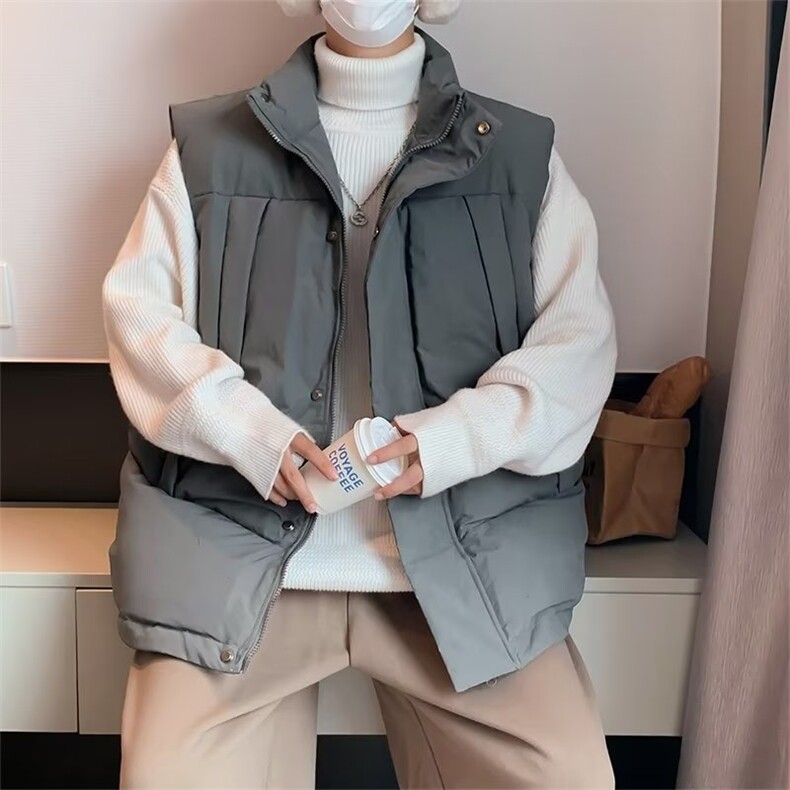 马甲男宽松冬季无袖棉衣潮流ins坎肩保暖背心外套棉服M245-P60,男装背心/马甲,星座1008-1
