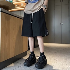 美式工装短裤男夏季高街潮牌排扣休闲中裤H2216P35，男装休闲裤，星座1116-2