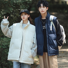 冬季棉马甲日系cityboy加厚保暖百搭情侣棉衣男痞帅外穿背心外套，男装背心/马甲，星座1013