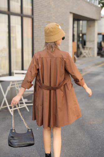 西装领韩版风衣，女装西装，美惠百合