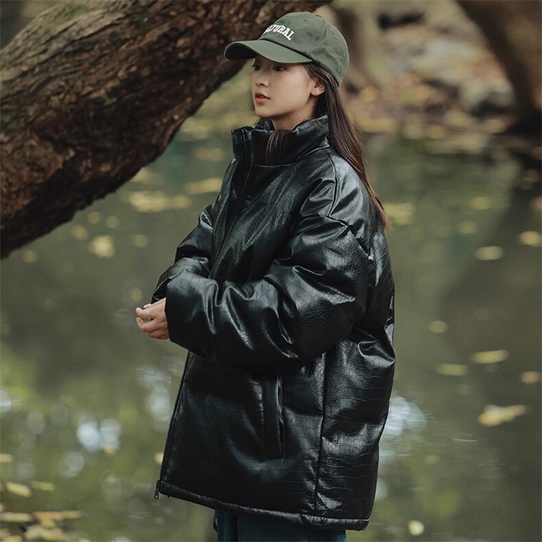 立领皮革加厚雪乡情侣款抗寒棉衣冬男女棉服,男装棉衣,星座410-6（原星座1304-1）