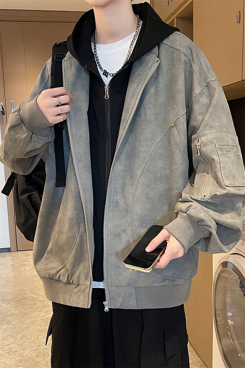 春季假两件青少年百搭夹克情侣春装外套XZ102B-1-JK2533P90,男装夹克,星座102B-1