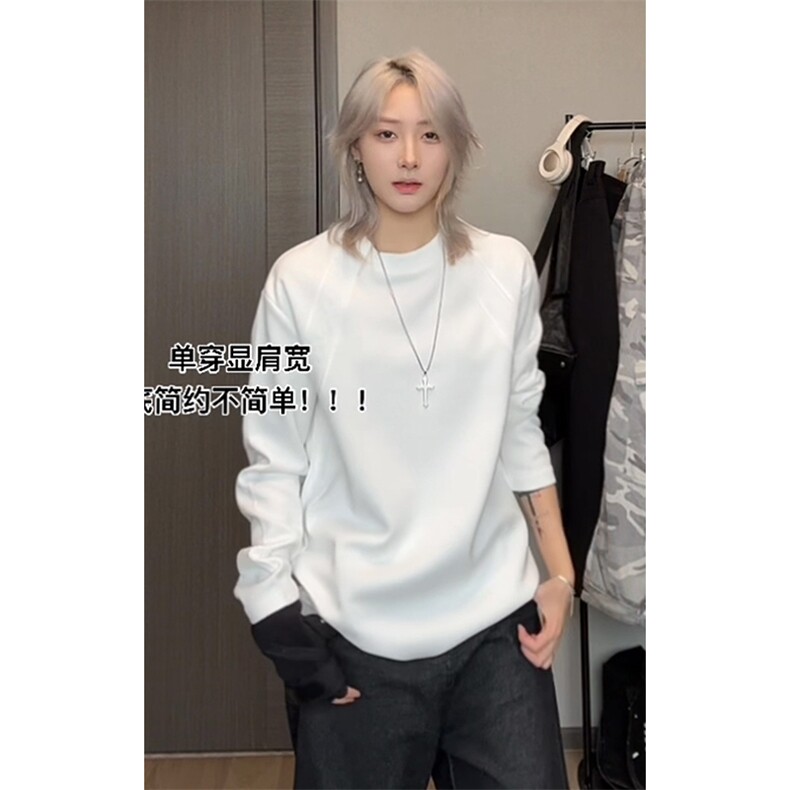 下单10W件270g华棉大码长袖T恤男T50981特P15T50981J加绒特P22,男装T恤,电商A001-1