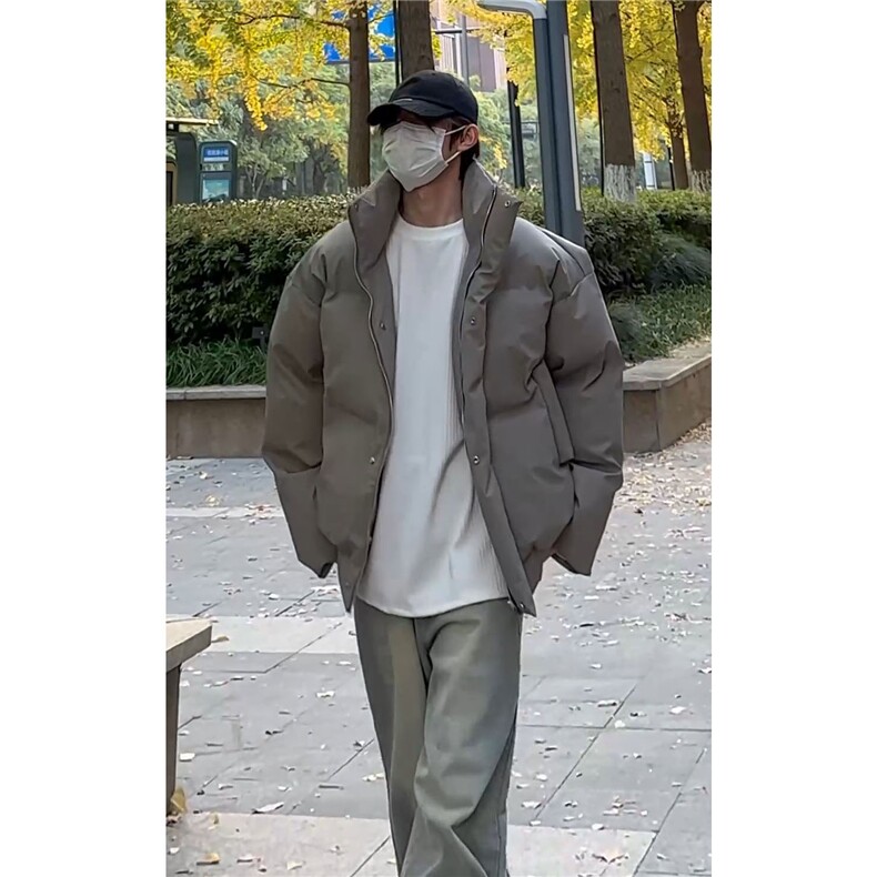 精品高质量PU皮棉衣现货抖音可送样A061-AJ00923棉衣-特P95-现货,男装棉衣,电商A061