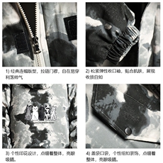 MC49100-P135日系潮衣男大码派克服男工装服外套袄网格，男装棉衣，电商A040A