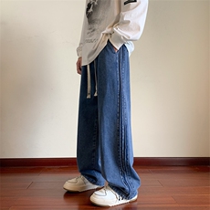 牛仔裤男港风直筒裤宽松美式复古休闲牛仔裤CK2335-P45控78，男装牛仔裤，星座717