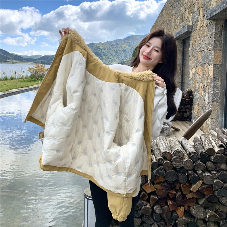 新款《出货》90绒植皮绒2B156-809-P255-K388,女装短外套,2B156