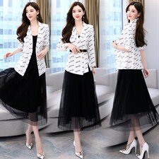 春秋职业西装套装女高端2024新款时尚气质女神范干练阔腿裤两件套，女装套装/套裙，丽美静依
