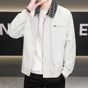 春秋季夹克男翻领外套男休闲百搭青年外套上衣N2603-P75，男装夹克，星座310B-3