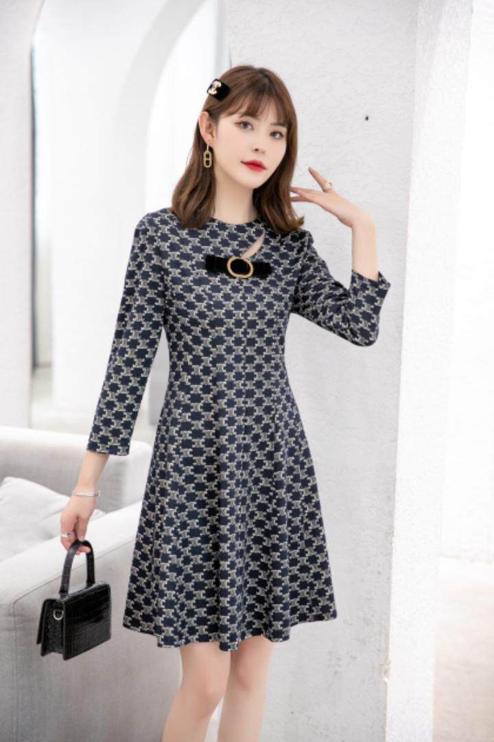 2021秋装连衣裙，女装连衣裙，恋语随风