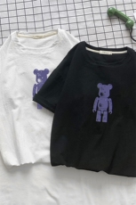 YT26242-P30亚麻短袖t恤男大码五分袖男宽松七分袖港风摆拍，男装T恤，电商A040