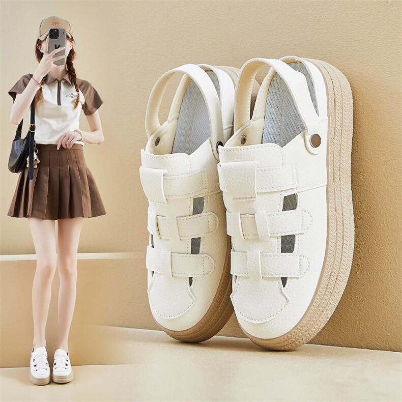 2024夏季镂空凉鞋小白鞋新款韩版ins女学生增高透气休闲鞋女，女鞋凉鞋，电商A223